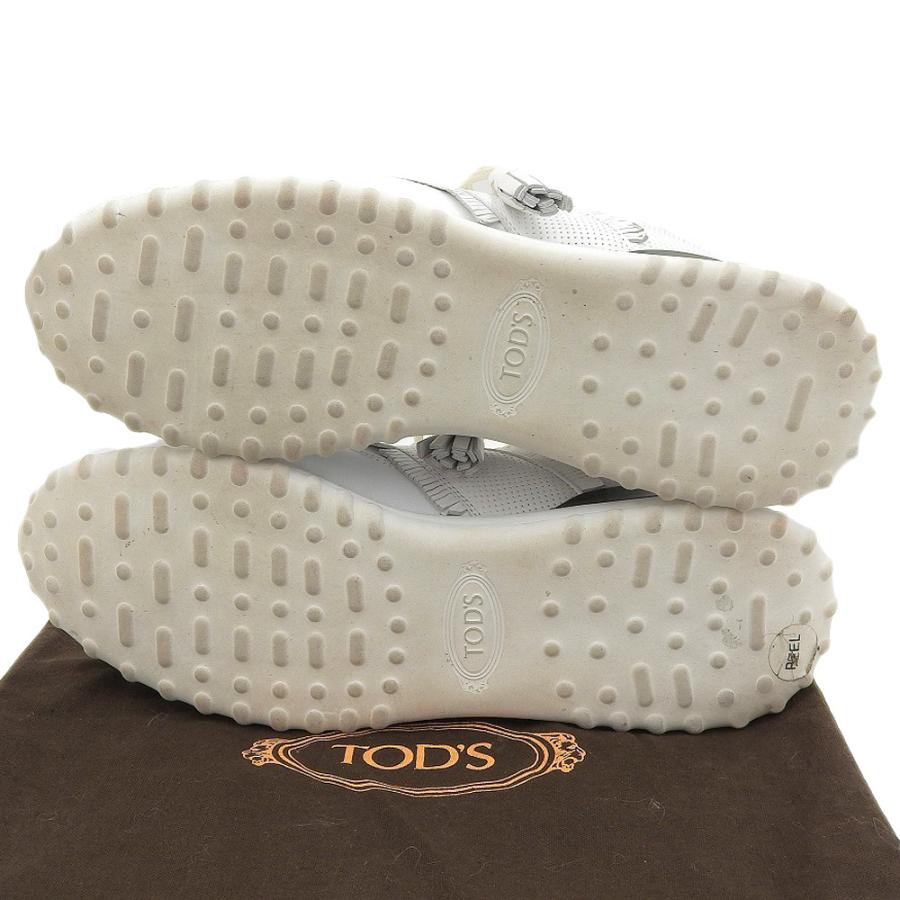 TOD'S トッズ フリンジ ロゴスニーカー レディース ホワイト 38 TOD'S トッズ フリンジ ロゴスニーカー レディース ホワイト 38