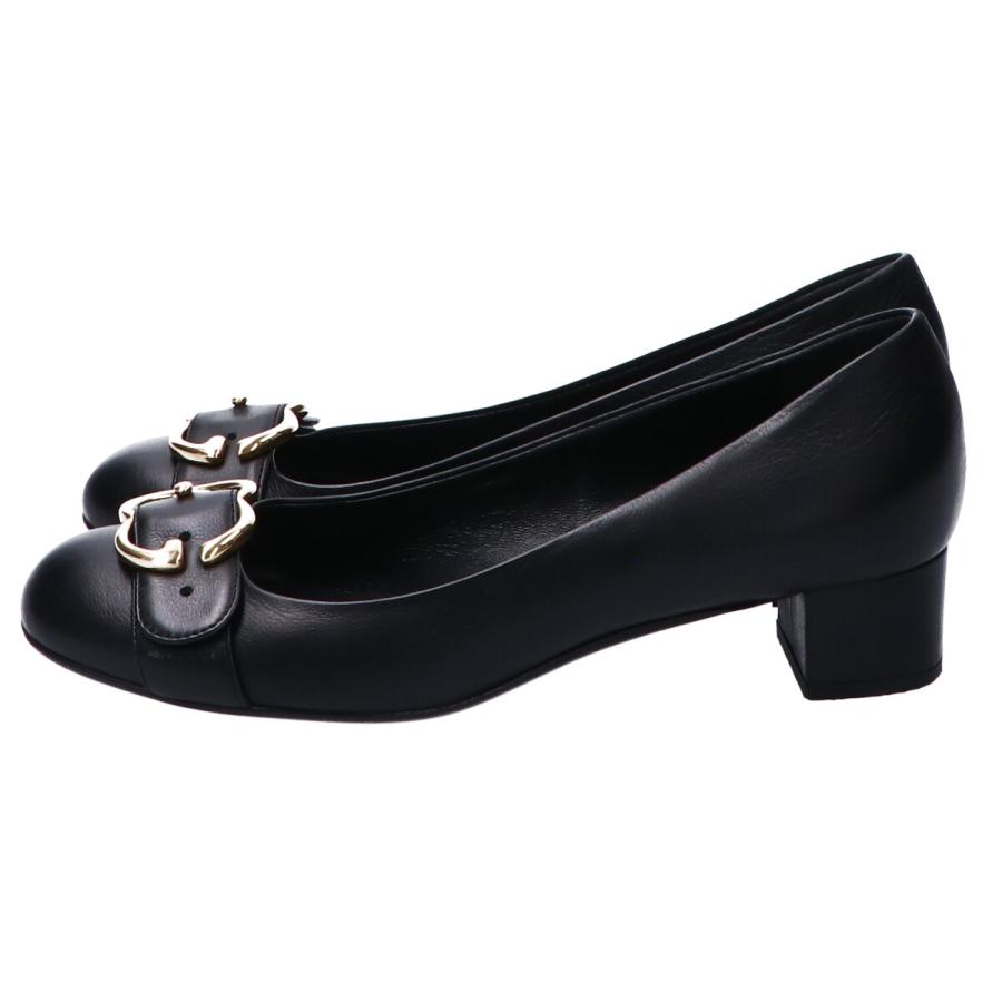 グッチ　GUCCI パンプス　黒　サイズ37 GUCCI（グッチ） 428564 GGバックル レザーラウンドトゥ パンプス 37