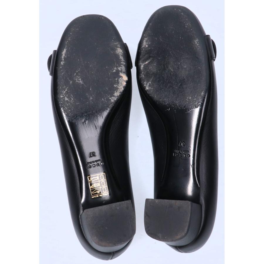 GUCCI（グッチ） 428564 GGバックル レザーラウンドトゥ パンプス 37