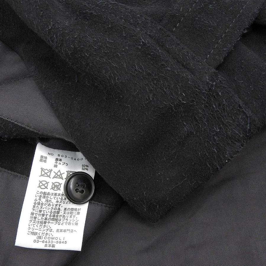 COMOLI コモリ ディアスキン ミリタリージャケット メンズ ブラック 2