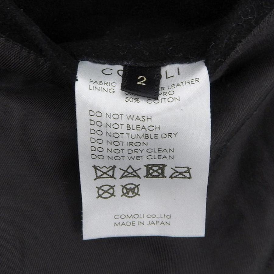 COMOLI コモリ ディアスキン ミリタリージャケット メンズ ブラック 2