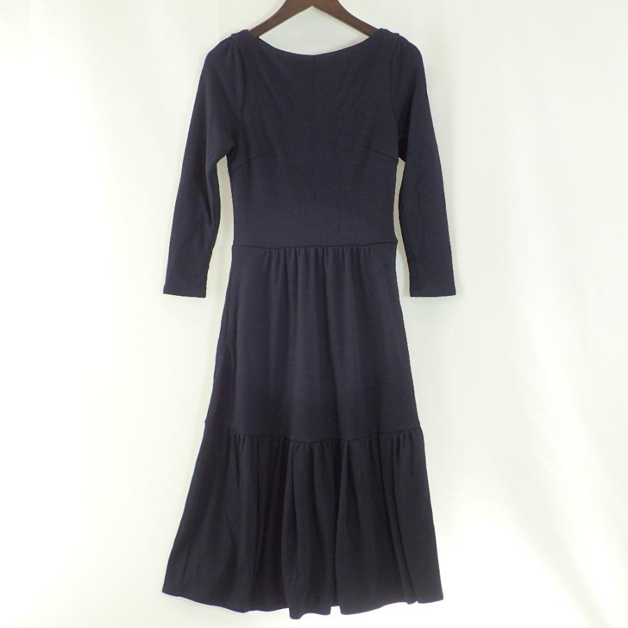 美品 ボーダーズアットバルコニー ティアードロングワンピース