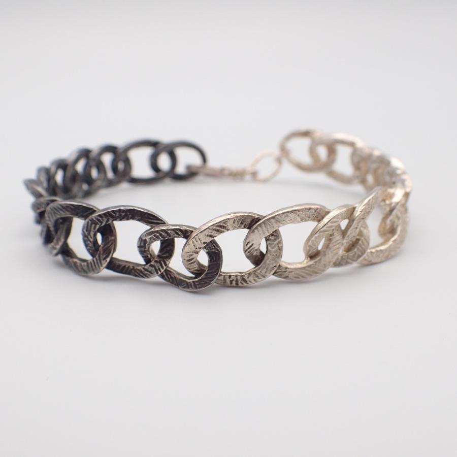 美品 KAORU カオル BSV-603-SVBK CHAINS チェインズブレスレット