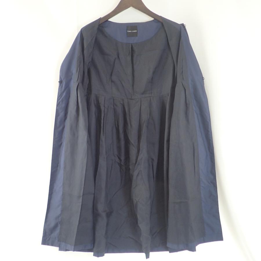 レディース 【YOKOCHAN】スカラップ ロングジレコート ケープ ポンチョ 