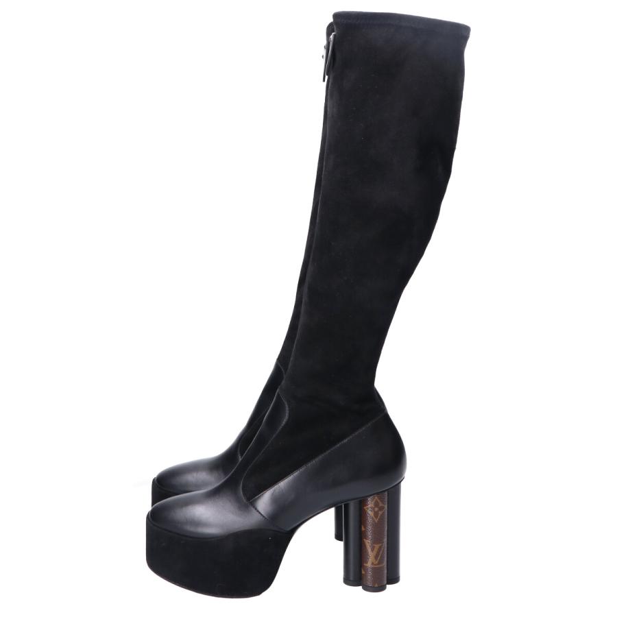 LOUIS VUITTON ルイヴィトン キャンバス レザー ロングブーツ 【公式通販】