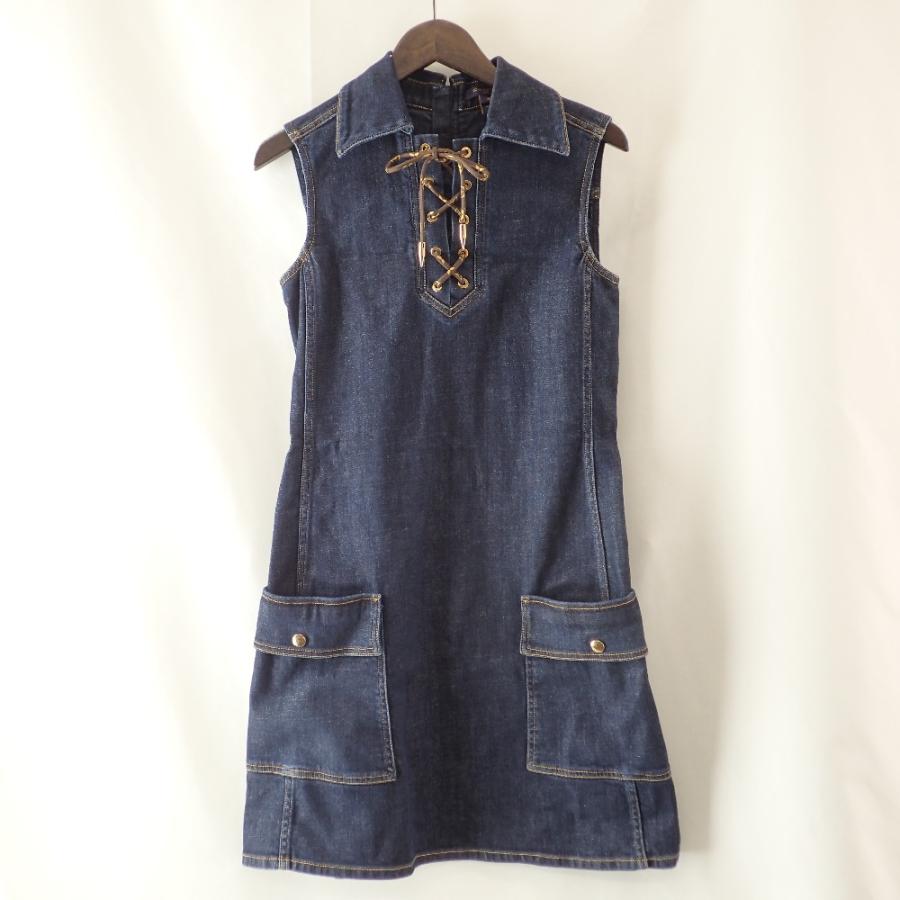 Louis Vuitton デニムノースリーブワンピース 38 Louis Vuitton デニム