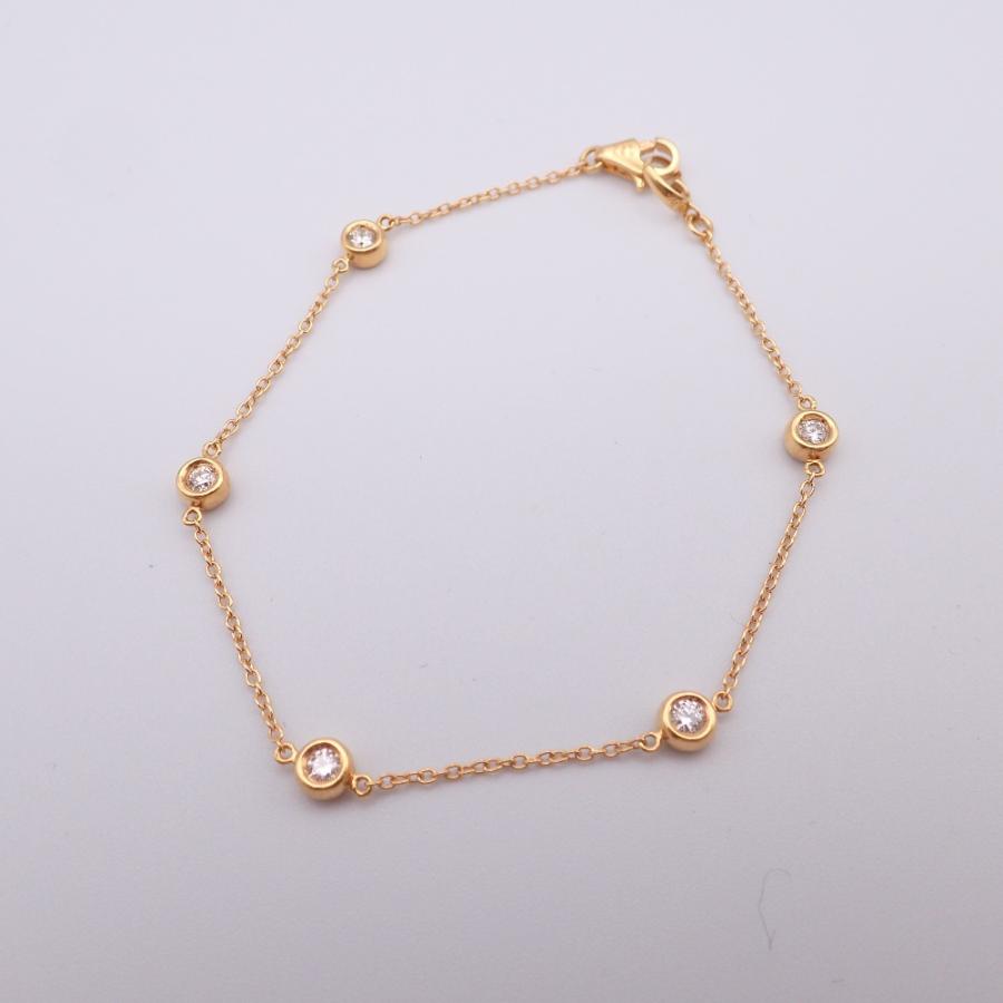 Ponte Vecchio（ポンテヴェキオ） K18YG 0.22ct 5Pダイヤモンド