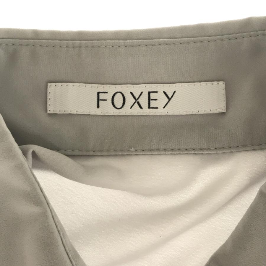 ☆美品☆FOXEY シルク100% ブラウス ベージュ シフォン 38 七分袖 