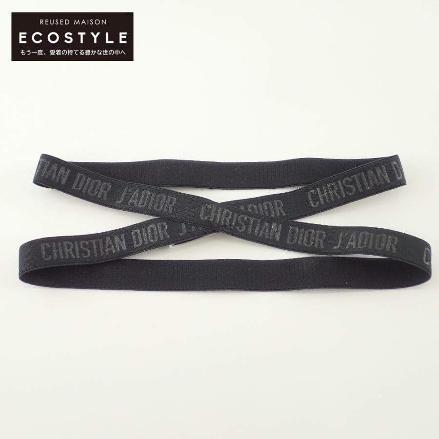 Dior ブラック ヘアバンド ヘアバンド ヘアアクセサリー ファブリック ブラック ロゴ
