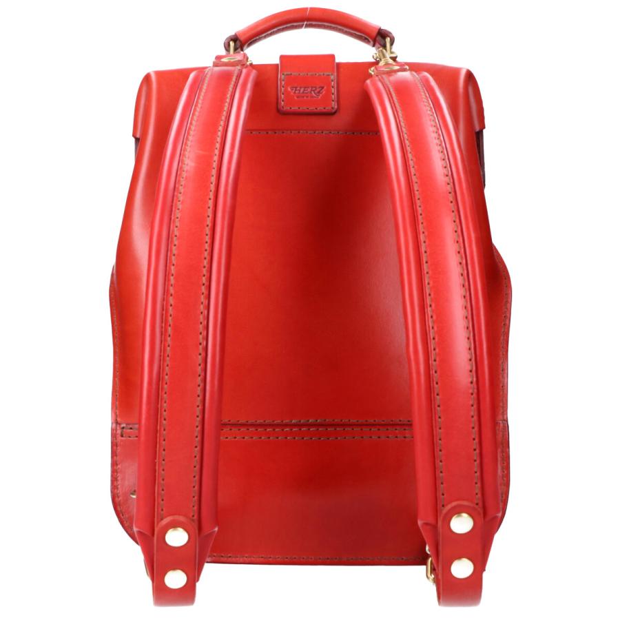HERZ ヘルツ 口枠 縦型ダレス リュック・デイパック レッド HERZ ヘルツ 口枠 縦型ダレス リュック・デイパック レッド