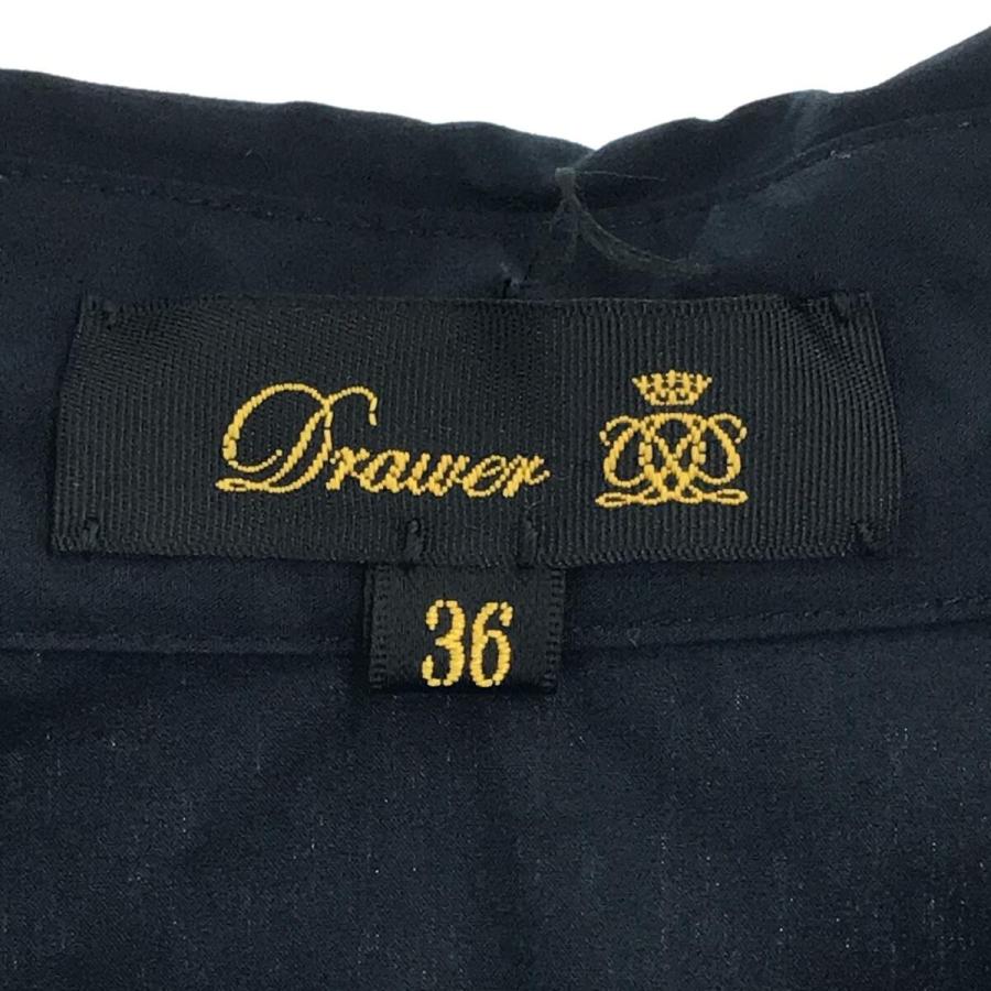 DRAWER（ドゥロワー） 美品/ 6511-299-1147 ネイビー レギュラーカラー