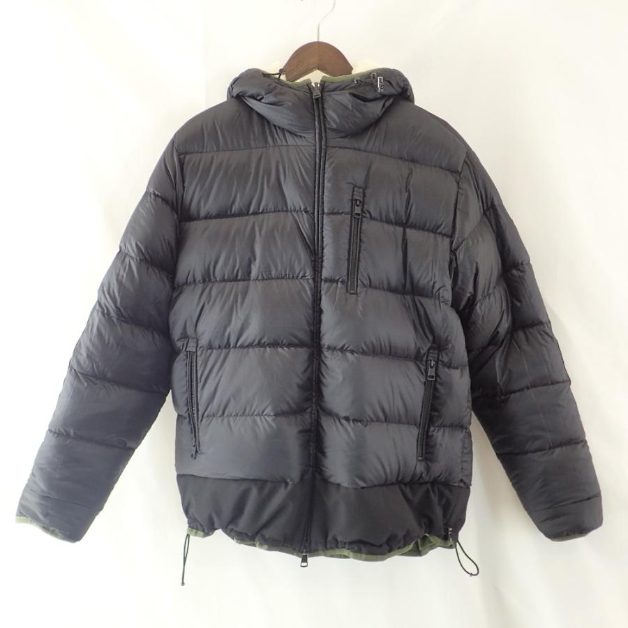 美品/国内正規/21年製 MONCLER モンクレール GOUSTAN リバーシブル フーディダウン ジャケット 1 ホワイトｘカーキ/ブラック メンズ