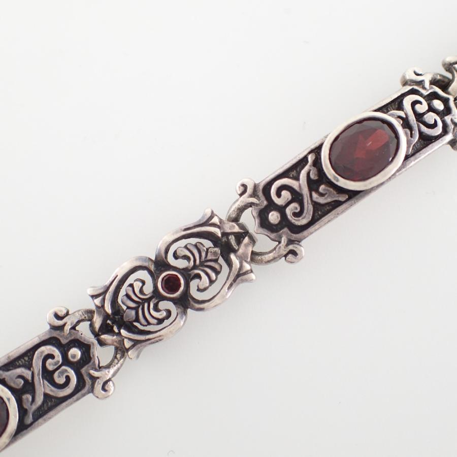 LEATHERS AND TREASURES 925 Celtic vine 3large stone brace w/G 