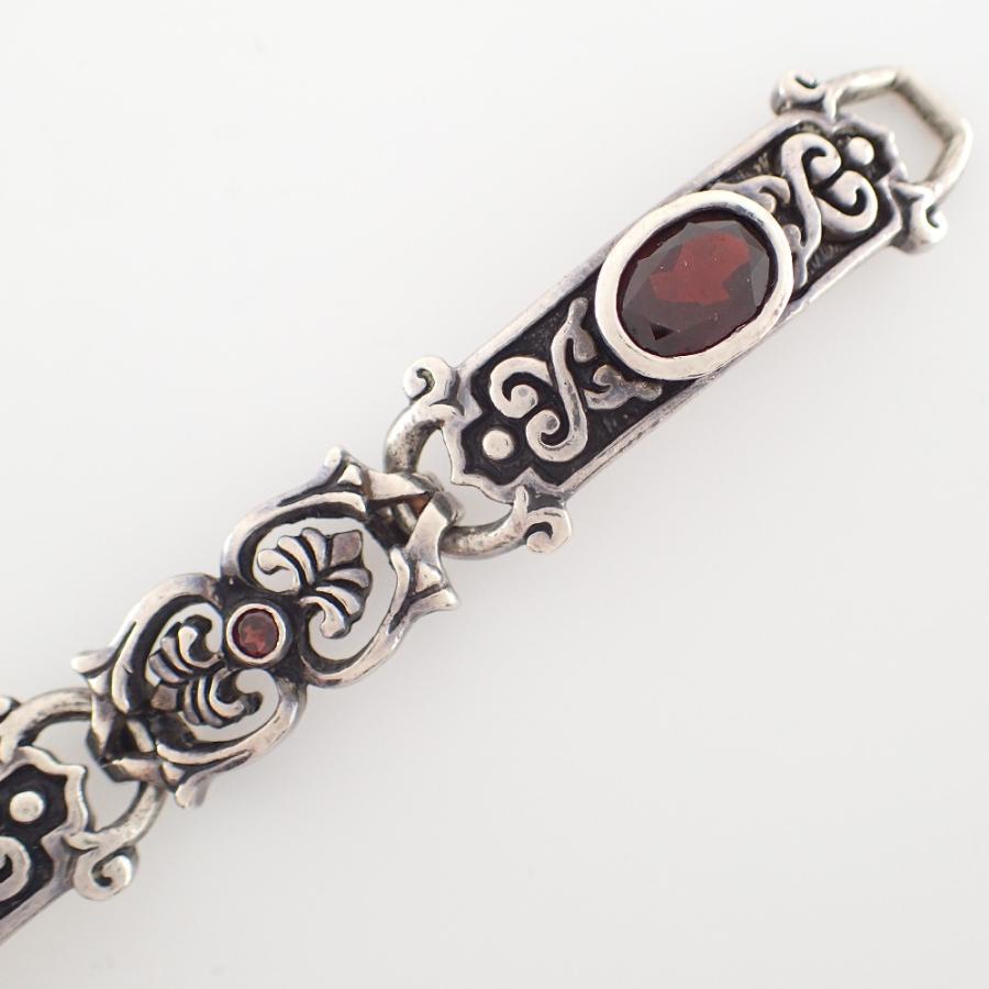 LEATHERS AND TREASURES 925 Celtic vine 3large stone brace w/G 