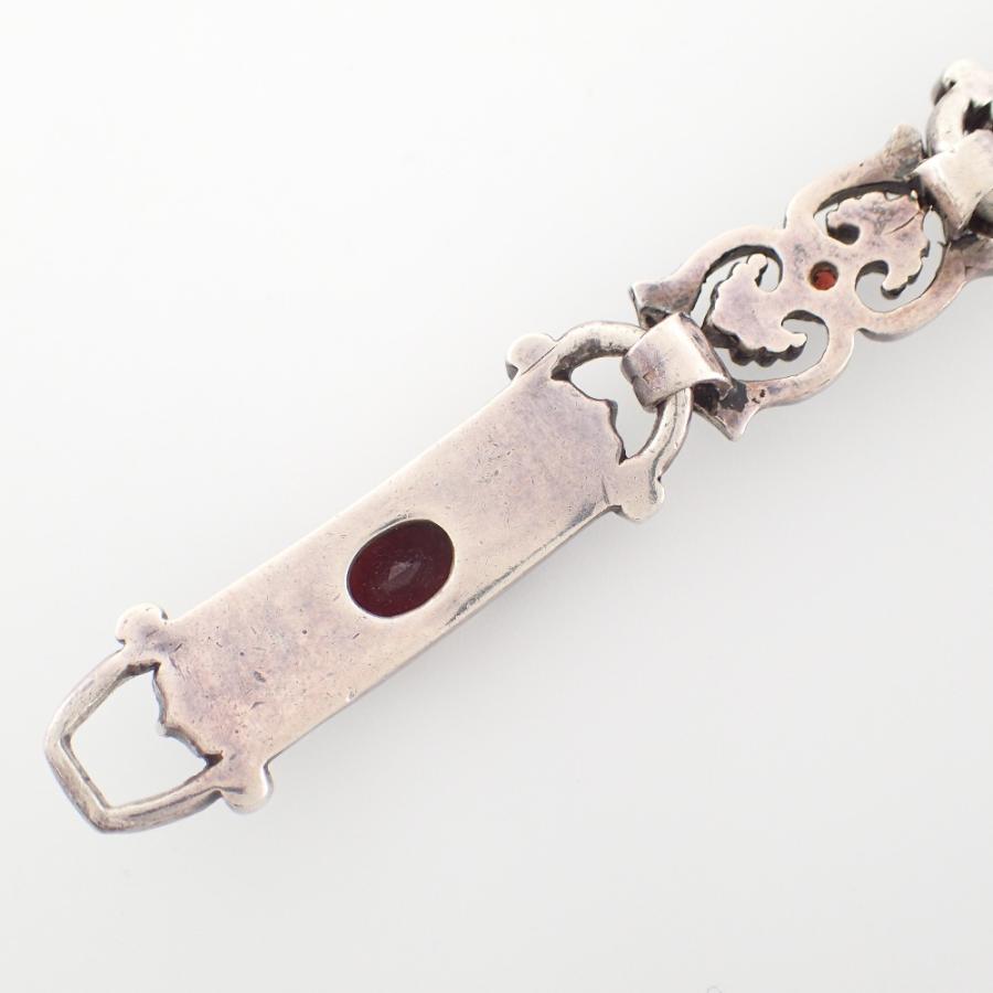 LEATHERS AND TREASURES 925 Celtic vine 3large stone brace w/G 
