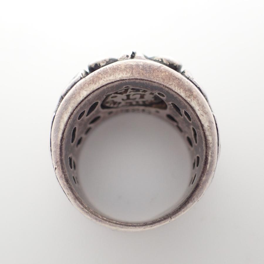 LEATHERS AND TREASURES 925 Filigree chevron ring custom w/dia