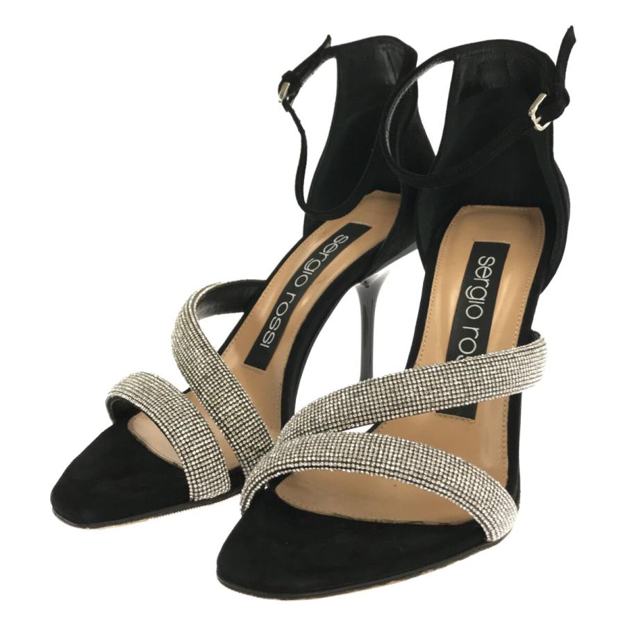 Sergio rossi 美品 Rossi セルジオロッシ SR Milano クリスタル 