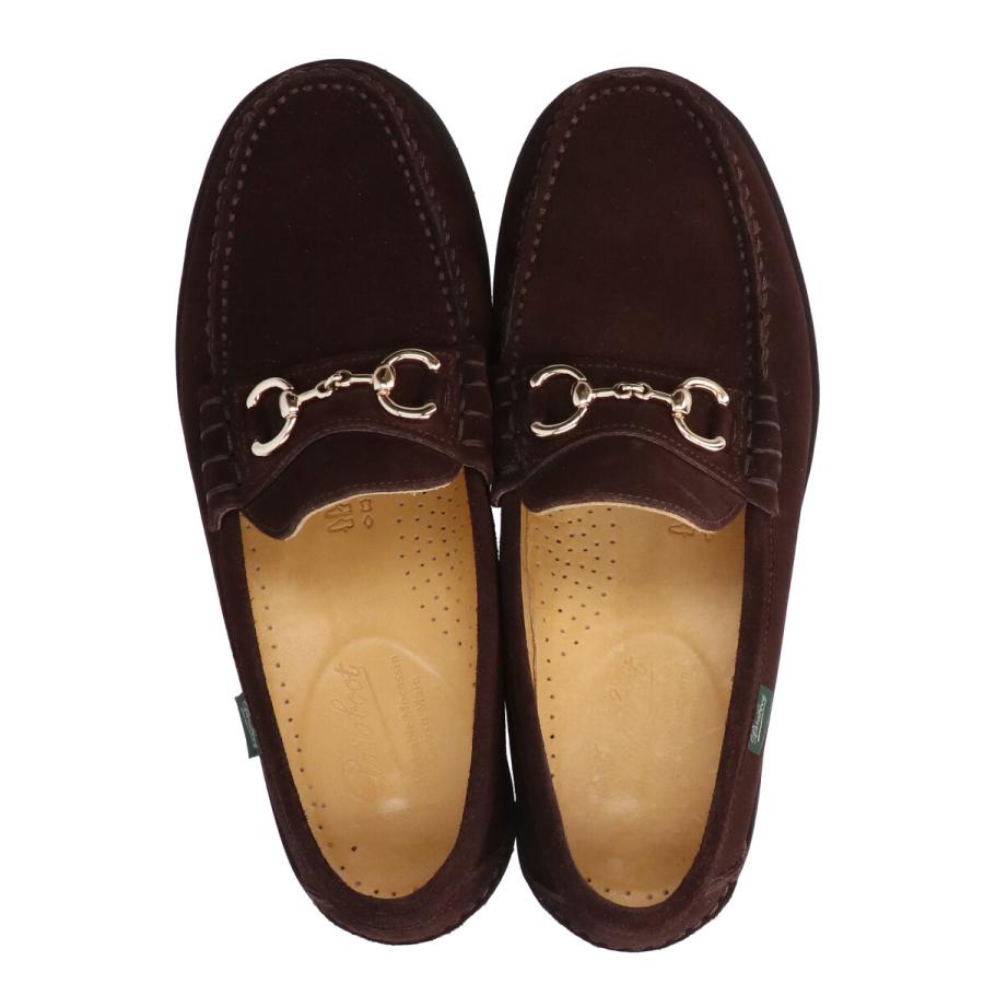 販促モール 美品 Paraboot CORAUX MORS スエード ビットローファー 6黒