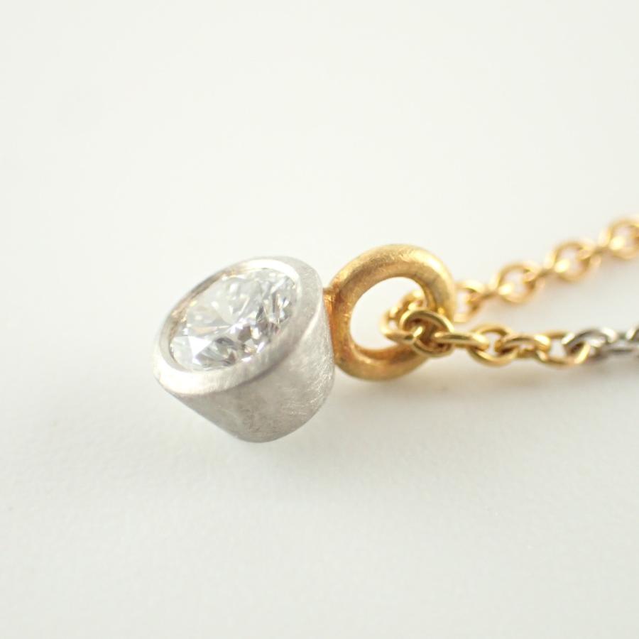 MALCOLM BETTS マルコムベッツ K22×SILVER 1Pダイヤ ネックレス MALCOLM BETTS マルコムベッツ K22×SILVER 1Pダイヤ ネックレス