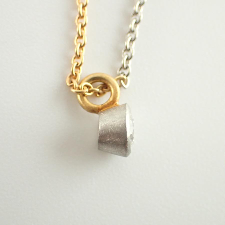 MALCOLM BETTS マルコムベッツ K22×SILVER 1Pダイヤ ネックレス MALCOLM BETTS マルコムベッツ K22×SILVER 1Pダイヤ ネックレス