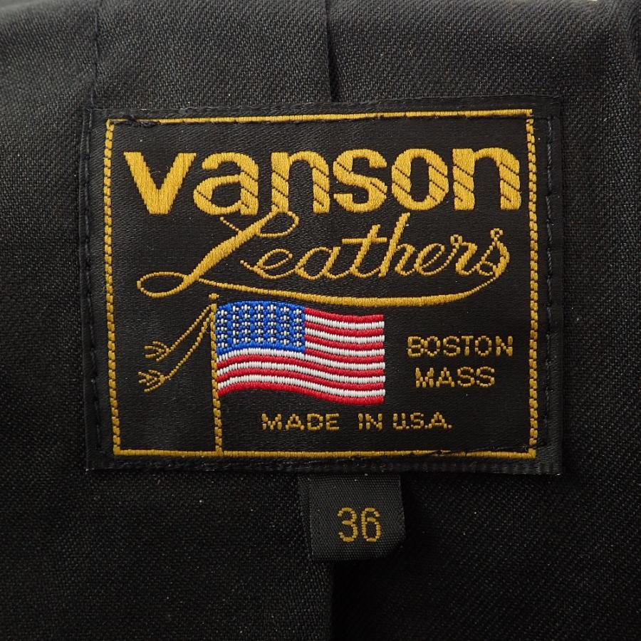USA製Vanson バンソン レザーダブルライダース 36 38ブラックM L VANSON（バンソン） レザー ダブルライダース ジャケット 36 ブラック