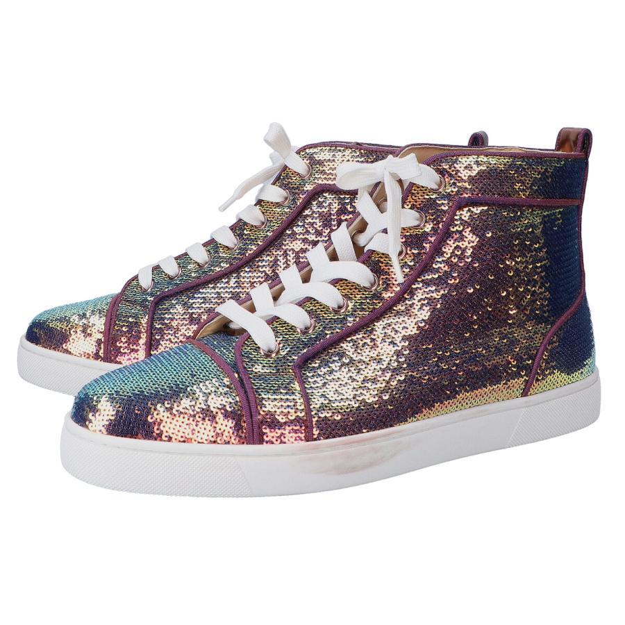 Christian Louboutin スパンコール ハイカットスニーカー Christian Louboutin 美品/ クリスチャンルブタン ルイス