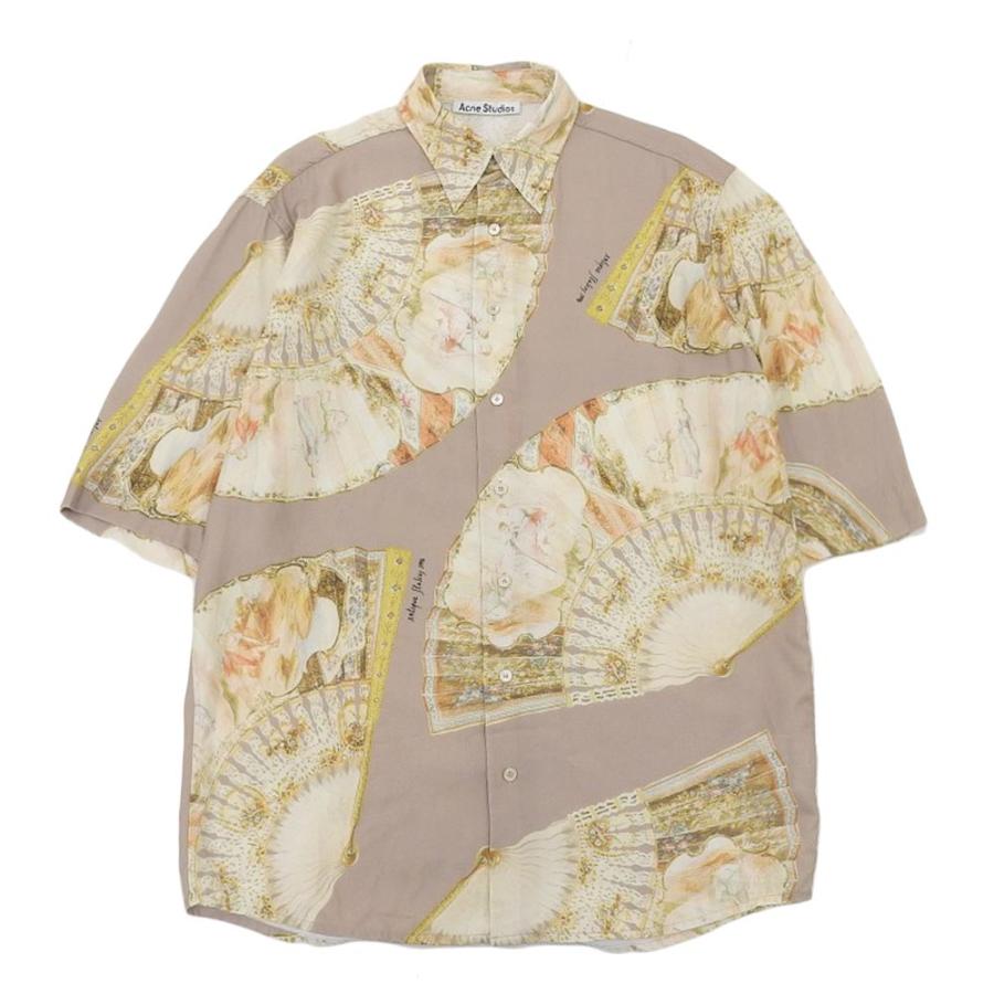 ACNE STUDIOS アクネ ストゥディオズ 扇子プリント 半袖 シャツ