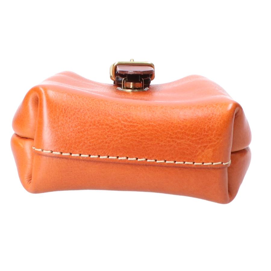 HERZ（ヘルツ） 美品 口枠ポーチ ショルダーバッグ キャメル/ブラウン