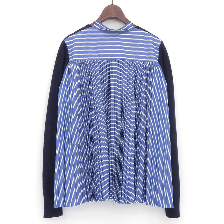 sacai サカイ コットンカーディガン ドッキングストライプシャツ sacai サカイ コットンカーディガン ドッキングストライプシャツ