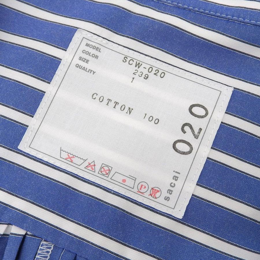 sacai サカイ コットンカーディガン ドッキングストライプシャツ sacai サカイ コットンカーディガン ドッキングストライプシャツ