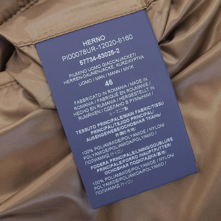 HERNO（ヘルノ） 新品同様 22AW Pl00078UR M.BLOUSON 軽量ダウン/ローゲージニット ハイブリッドブルゾン ...