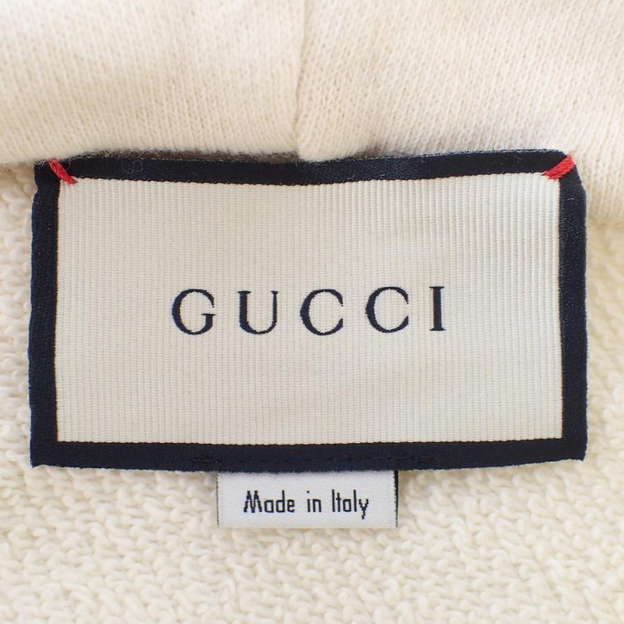 GUCCI 国内正規/ グッチ 454585 USED加工 プルパーカー ロゴ