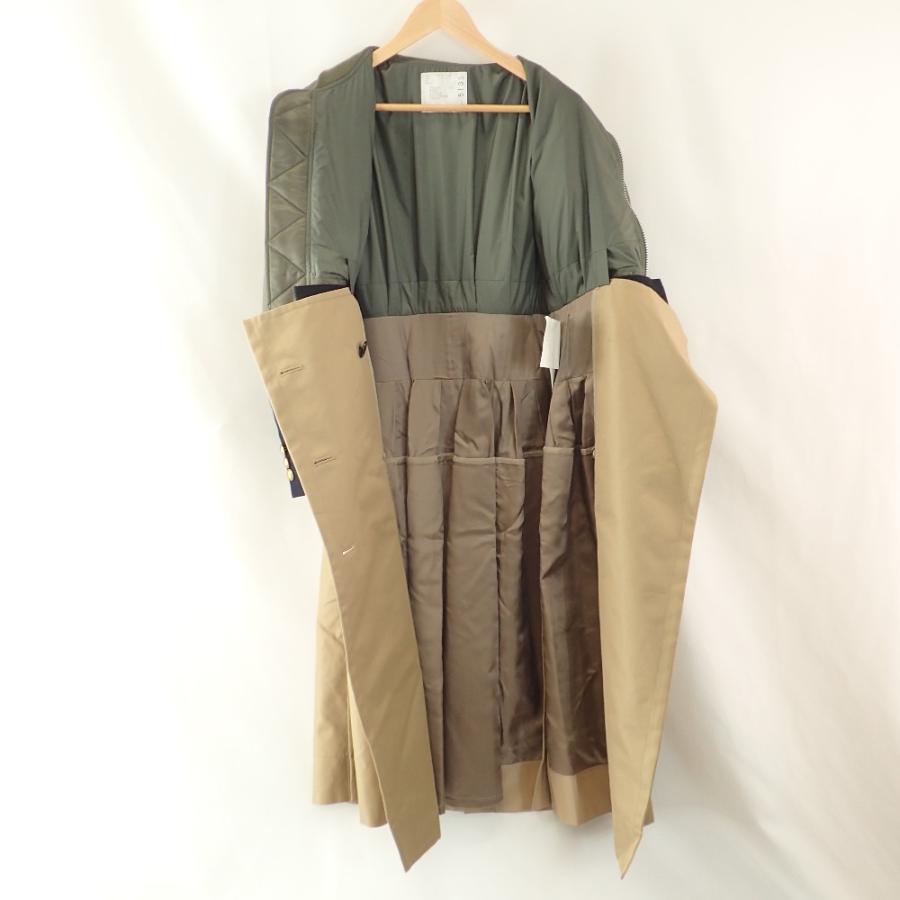 sacai 美品/20年製 サカイ 20-05135 Mixed Media Layered Coat sacai 美品/20年製 サカイ 20-05135 Mixed Media Layered Coat