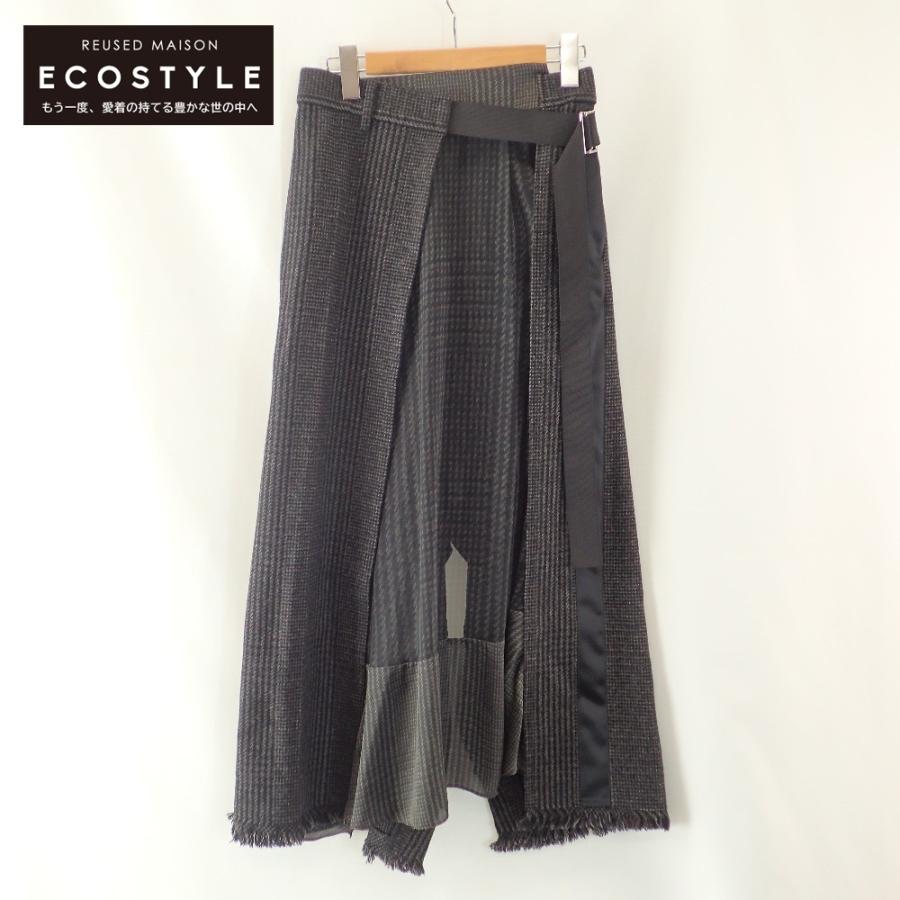 sacai 美品/20年製 サカイ 20-05337 グレンチェック サイド sacai 美品/20年製 サカイ 20-05337 グレンチェック サイド