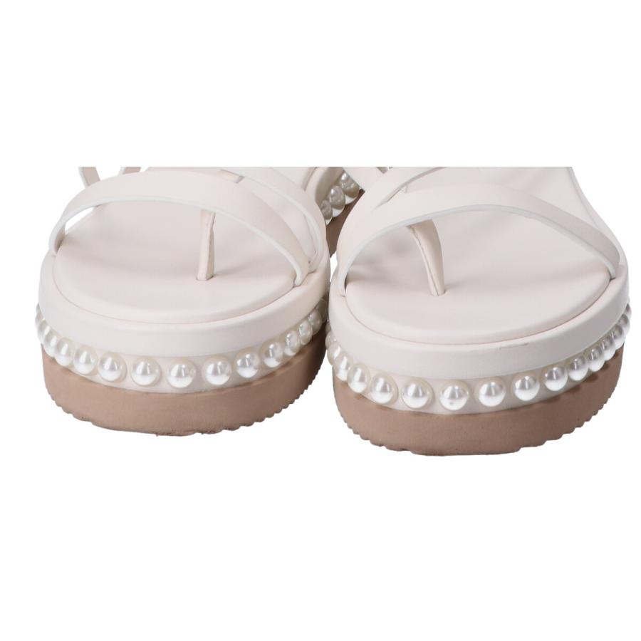JIMMY CHOO ジミーチュウ PINE FLAT パール付き Latte JIMMY CHOO ジミーチュウ PINE FLAT パール付き Latte
