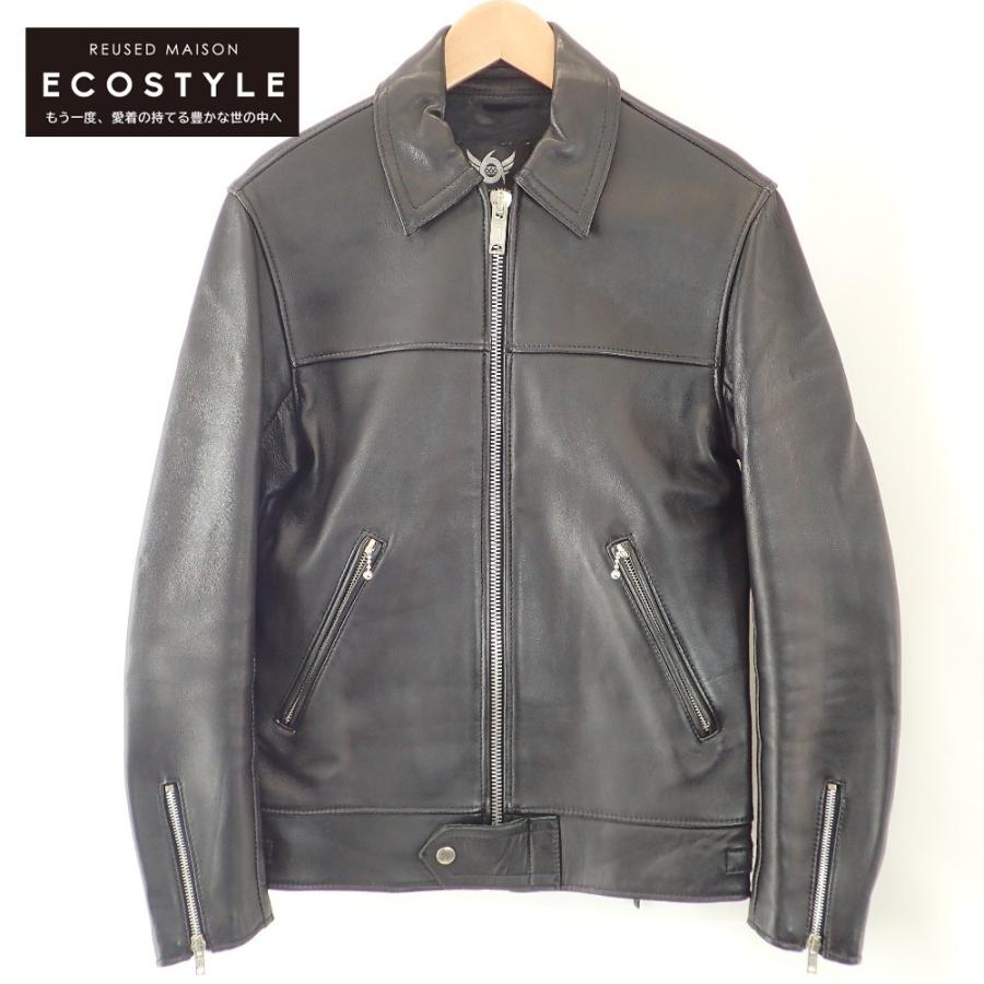 美品/ 666トリプルシックス シープスキン シングルライダース 