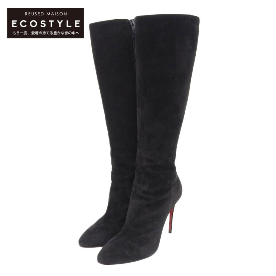 クリスチャンルブタン黒 スエード ジッパーブーツ Christian Louboutinブラックスエードジッパーブーツ 【公式通販】