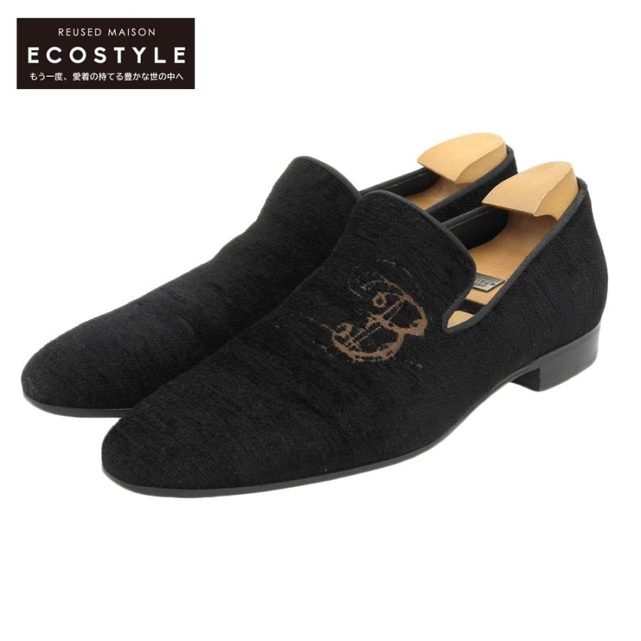 Berluti ベルルッティ ベルベットライク Bロゴローファー シューズ
