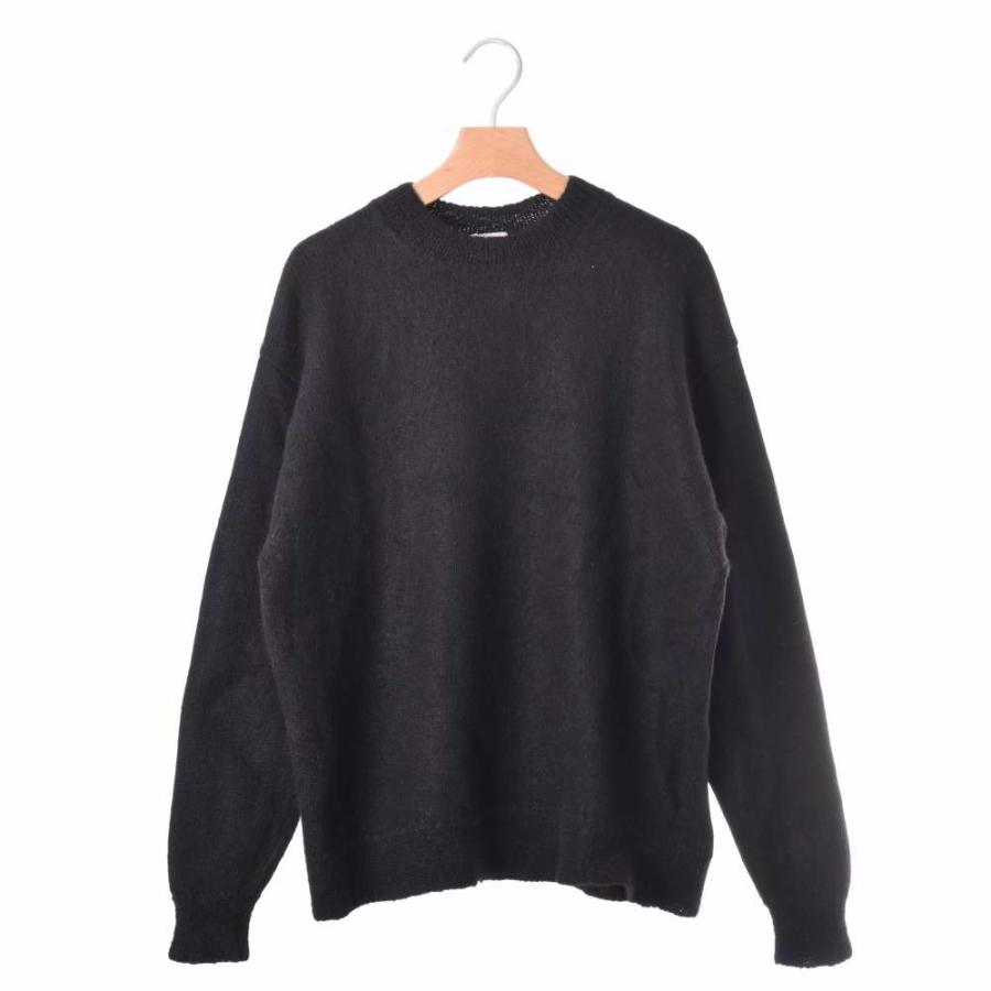 美品/ COMOLI コモリ 21AW U03-06001 ブラックアルパカ クルーネック 