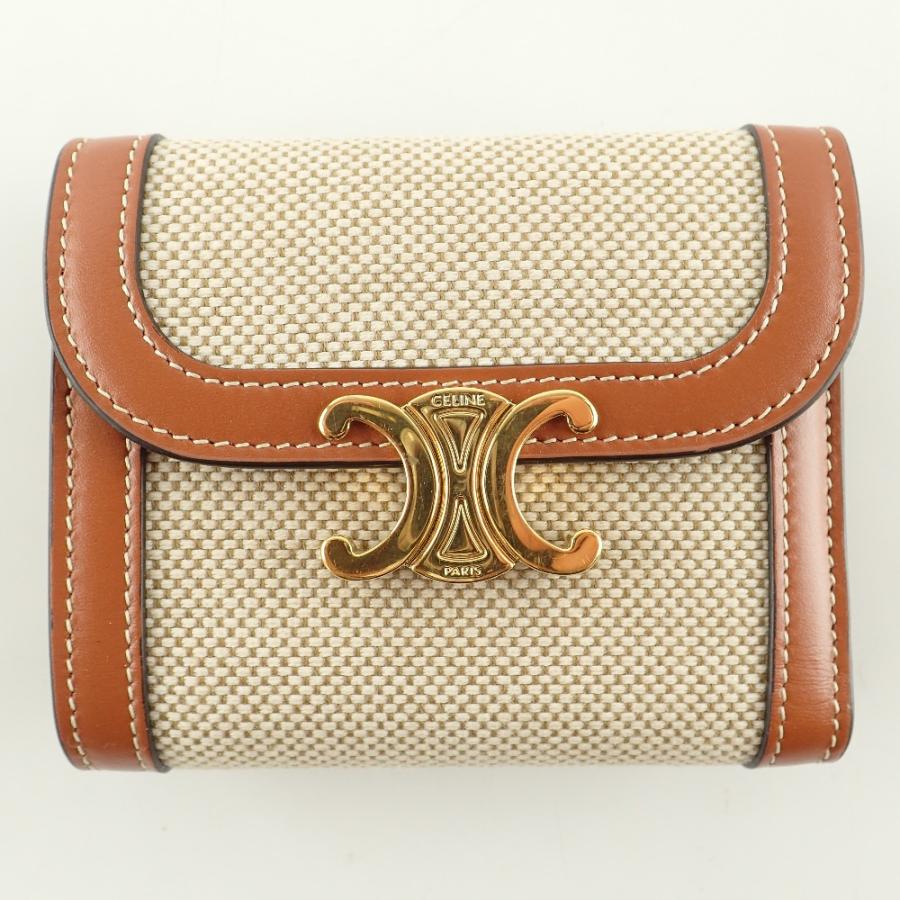 人気の セリーヌ スモールトリオンフウォレットショルダーバッグNola