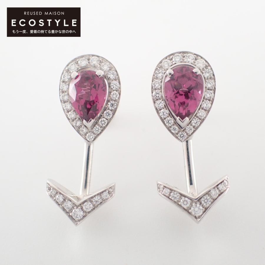 CHAUMET 美品/ Chaumet ショーメ 750WG/ガーネット/ダイヤモンド CHAUMET 美品/ Chaumet ショーメ 750WG/ガーネット/ダイヤモンド
