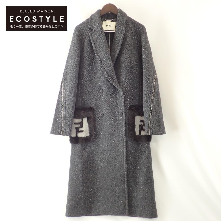 美品/国内正規/20AW FENDI フェンディ FF8692 FFロゴミンクファー 