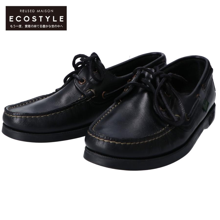 (レアおまけ付) Paraboot Barth バース UK5.5 正規品 美品 美品 Paraboot パラブーツ BARTH バース デッキシューズ 5 ブラック
