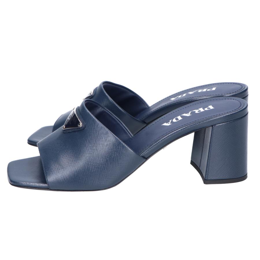 PRADA（プラダ） 美品 トライアングルパッチ サフィアーノ ヒール 