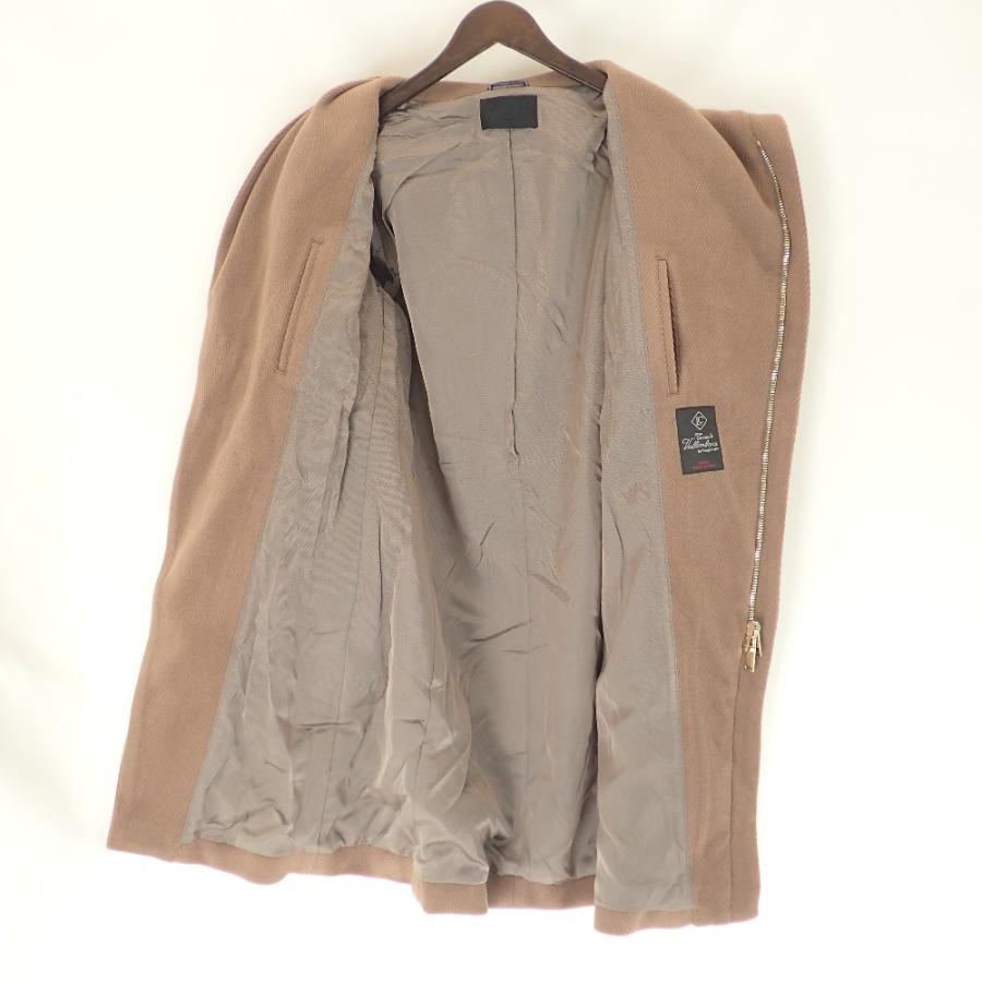 【美品】ジュンハシモト コート 袖ラムレザー フード取外可 ベージュ Mサイズ 美品】ジュンハシモト コート 袖ラムレザー フード取外可