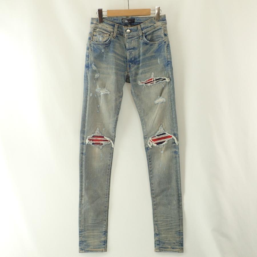 美品/国内正規/21年製 AMIRI アミリ クラッシュ/リペア加工 美品/国内正規/21年製 AMIRI アミリ クラッシュ/リペア加工