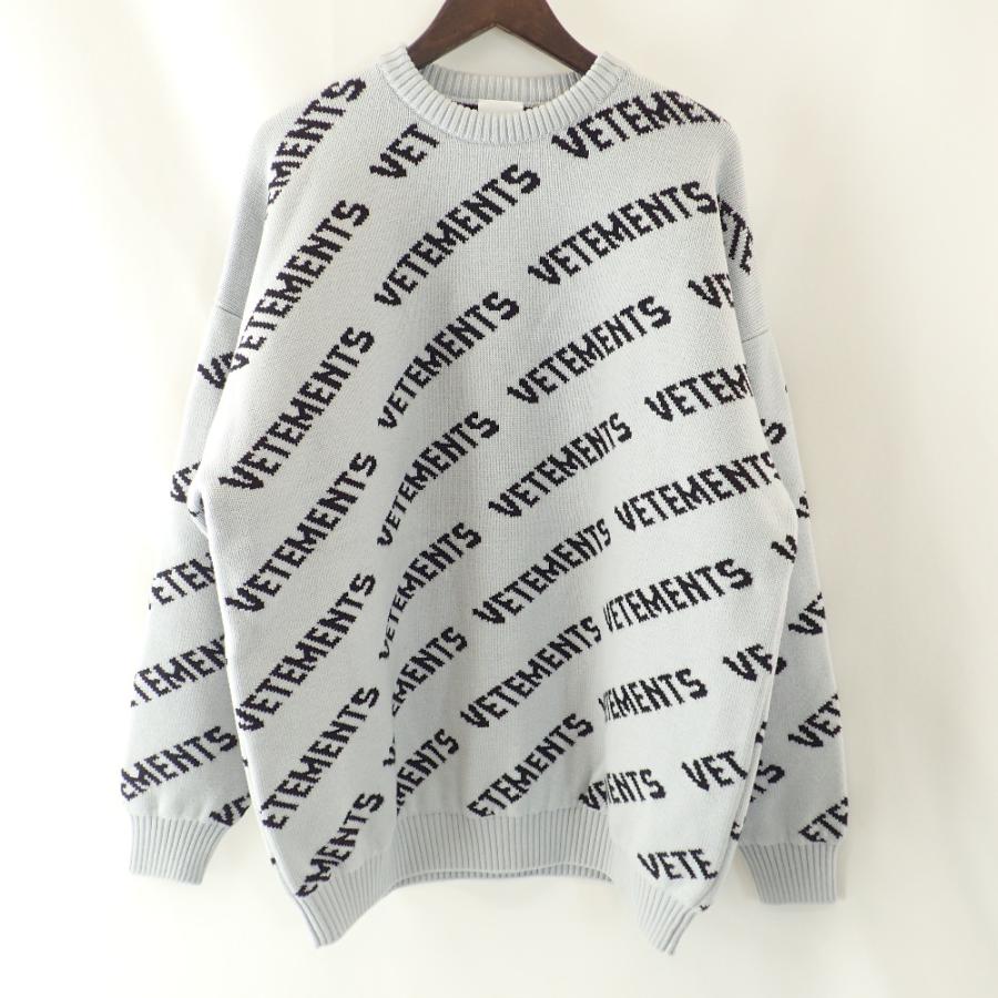 美品/ Vetements ヴェトモン UE63KN241G モノグラム クルーネック  
