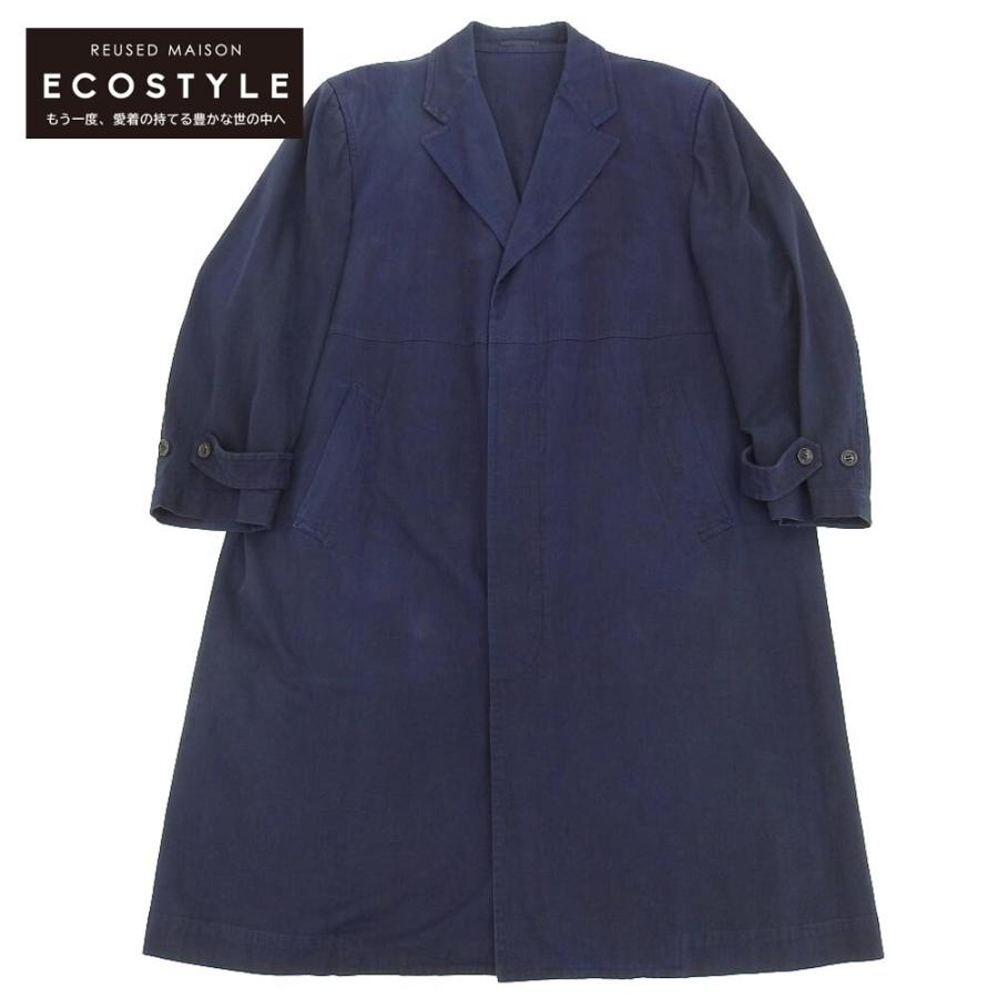 コムデギャルソン　インディゴ染め　チェスターコート COMME des GARCONS HOMME コムデギャルソンオム インディゴ染め