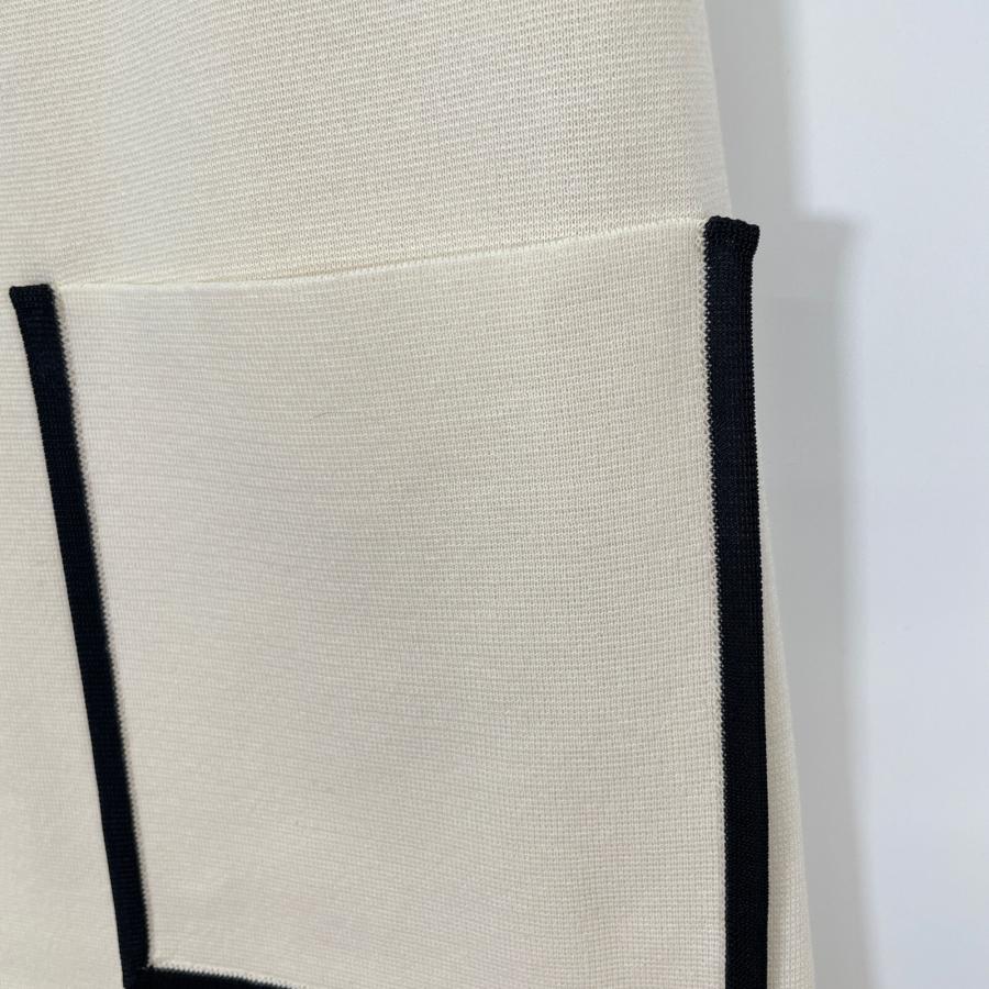 BALLSEY ボールジー アイボリー コットンアセテートミラノリブ  