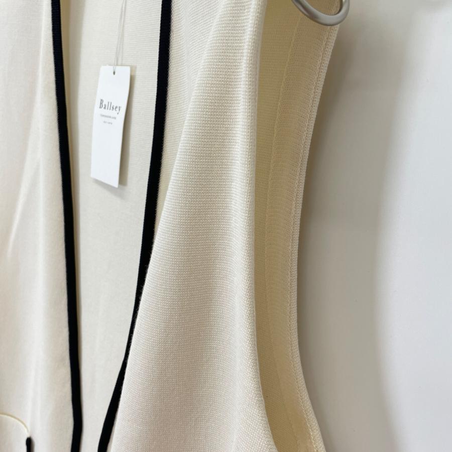 BALLSEY ボールジー アイボリー コットンアセテートミラノリブ  